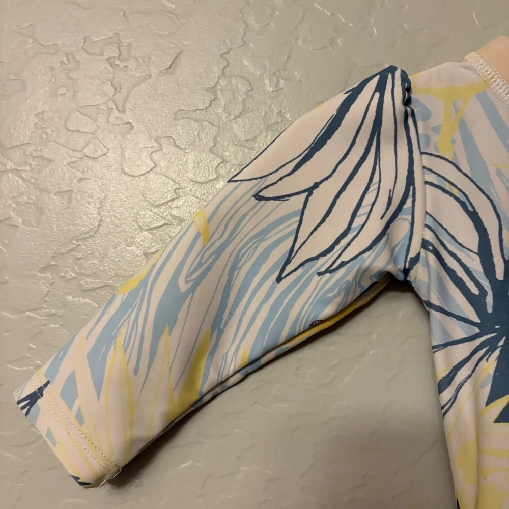 Ruffle Butts birds of paradise one piece rashguard swimsuit 6-12 months